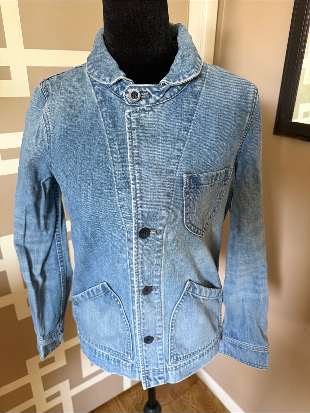 Madewell Women’s Joshua Tree Denim Jean Jacket Chore Coat, Sz XS Light Wash